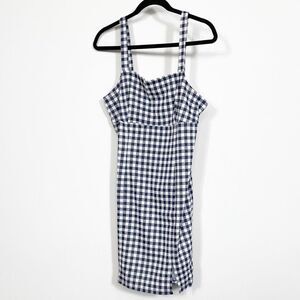 The General Good StitchFix Dress Womens Gingham Mini Sleeveless Blue White Women